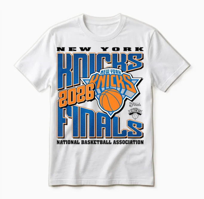 Nba 2026 Finals New York Knicks Let's Go Unisex T-Shirt in White