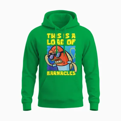 Mademark X Spongebob Squarepants - This Is a Load of Barnacles Funny Spongebob Fish Joke Unisex Hoodie - Irish Green