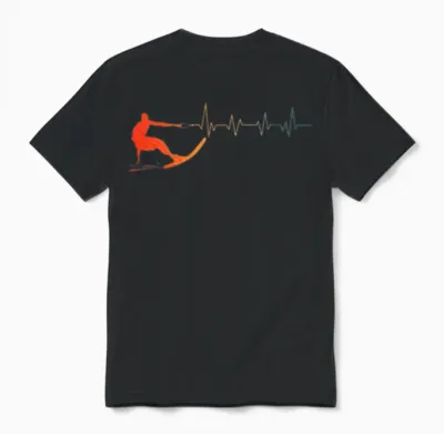 Cool Waterski Art Water Ski Coach Water Skiing Unisex T-Shirt - Black