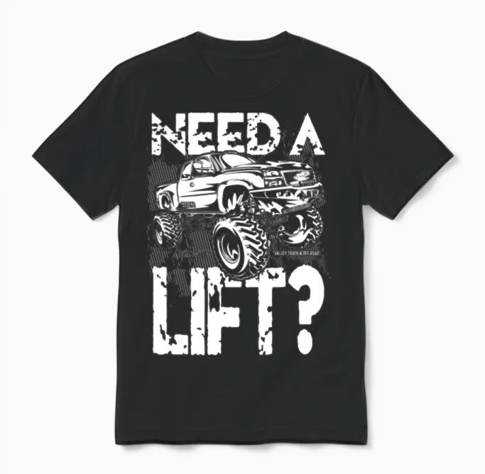 Truck Need a Lift Unisex T-Shirt in Black