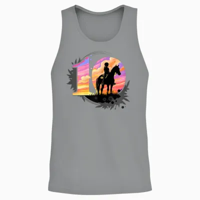 10th Birthday Horse Riding 10 Years Girls Rider T-Shirt, Black Unisex Tank Top - Sport Grey