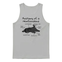 Anatomy of a Newfoundland Dog Unisex Tank Top - Ash – 1