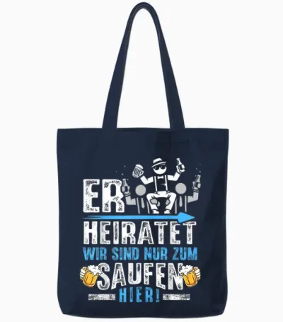 Junggesellenabschied T-Shirt Männer Jga Poltern Herren Jga Tote Bags - Navy