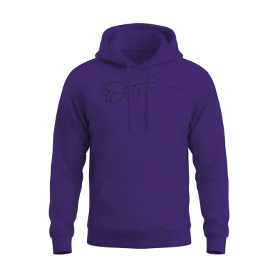 Line Art Unisex Hoodie - Purple