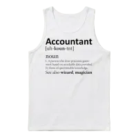 Funny Accountant Definition Unisex Tank Top - White – 1