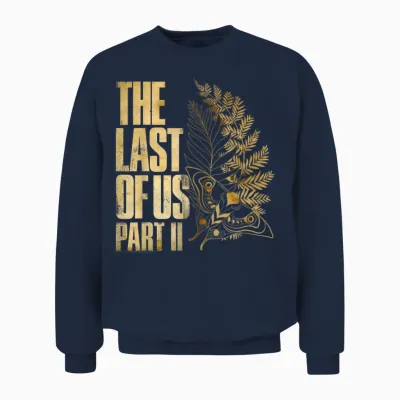 The Last of Us Part Ii Golden Moth and Leaves Video Game Unisex Sweatshirt - Navy
