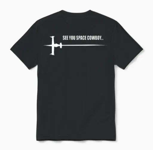 See You Space Cowboy Horse Lovers Unisex T-Shirt in Black
