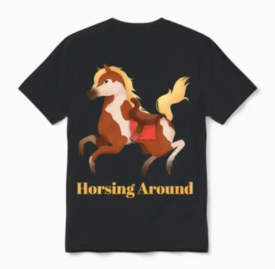 Cut Mare Horse Unisex T-Shirt - Black