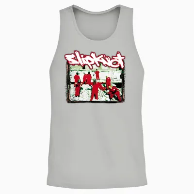 Offiziell Slipknot Rote Jumpsuits Retro Nu Metal Band Unisex Tank Top - Ash