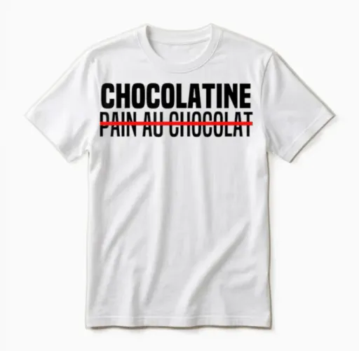 Chocolatine Ou Pain Au Chocolat Team Chocolatine Humour Unisex T-Shirt - White