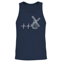 Netherlands Holland Windmill Unisex Tank Top - Navy – 2