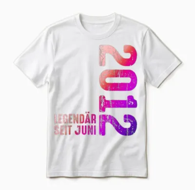 Limited Edition Juni 2012 Legendär Seit Juni 2012 Jahrgang Unisex T-Shirt - White