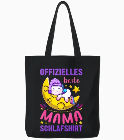 Muttertag, Offizielles Beste Mama Schlafshirt, Für Mutter Tote Bags - Black