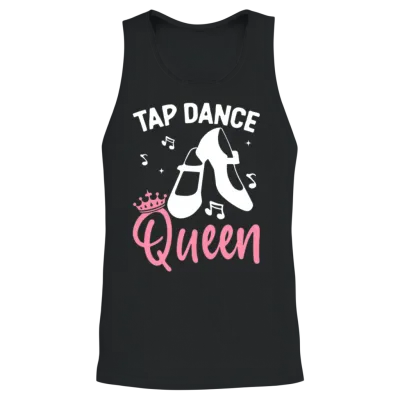 Dancing Female Tap Dancer Unisex Tank Top - Black