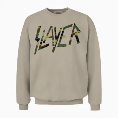 Slayer Camo Logo Unisex Sweatshirt - Sand