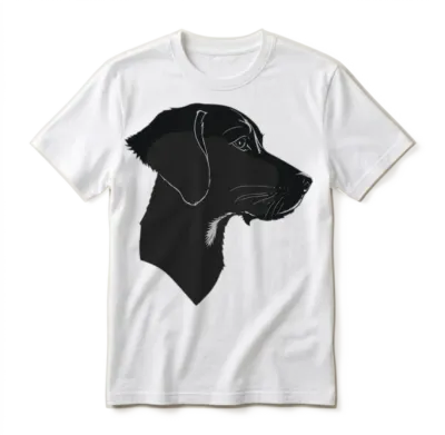 Black Dog Unisex T-Shirt - White