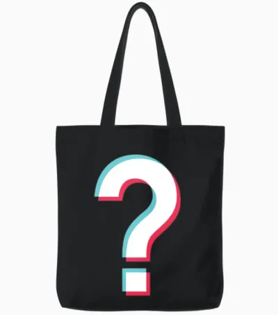 Question Mark Tote Bags - Black