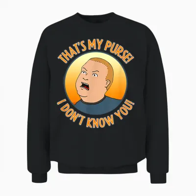 King of the Hill Bobby That's My Purse Yell Cartoon Unisex Sweatshirt - Black
