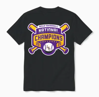 2025 National Champions Logo Unisex T-Shirt - Black