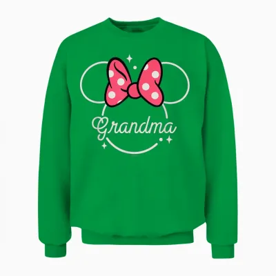 Disney Minnie Mouse Grandma Head Icon Magic Mother’s Day Unisex Sweatshirt - Irish Green