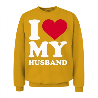 I Love My Husband Unisex Sweatshirt - Gold