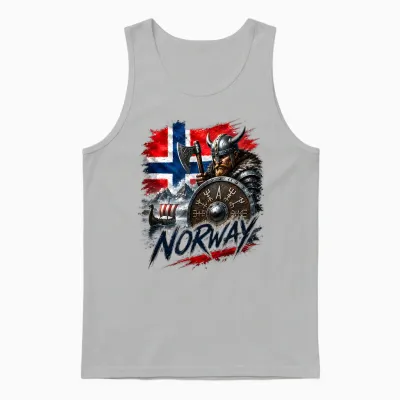 T-Shirt Drapeau De La Norvège, T-Shirt De La Norvège Pour Homme Et Enfant Unisex Tank Top - Ash
