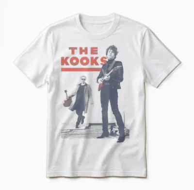 Official the Kooks T-Shirt, Black, S Unisex T-Shirt - White