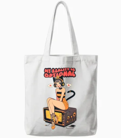 Stay Delusional Babe Tote Bags - White
