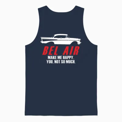 Bel Air Make Me Happy You Not So Much Unisex Tank Top - Navy