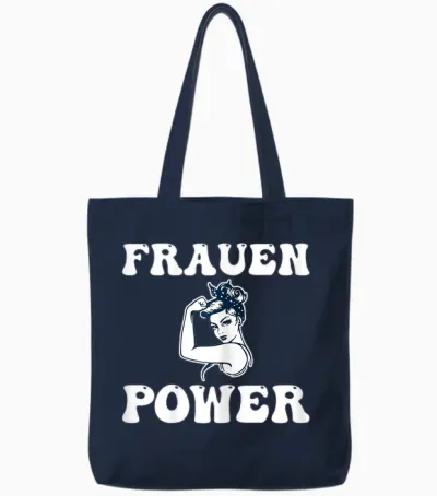 Women's Gift Women's Day World Women's Day Girlfriend T-Shirt, Black Tote Bags - Navy