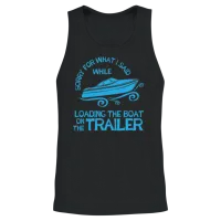 Boating Gift Loading the Boat on the Trailer Unisex Tank Top - Black – 2