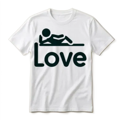3d Love Typography with Creative Design Unisex T-Shirt - White