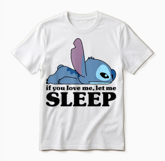Lilo & Stitch - Sleepy Stitch Unisex T-Shirt in White