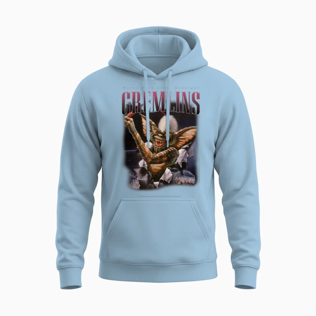 Gremlins Montage Unisex Hoodie in Light Blue