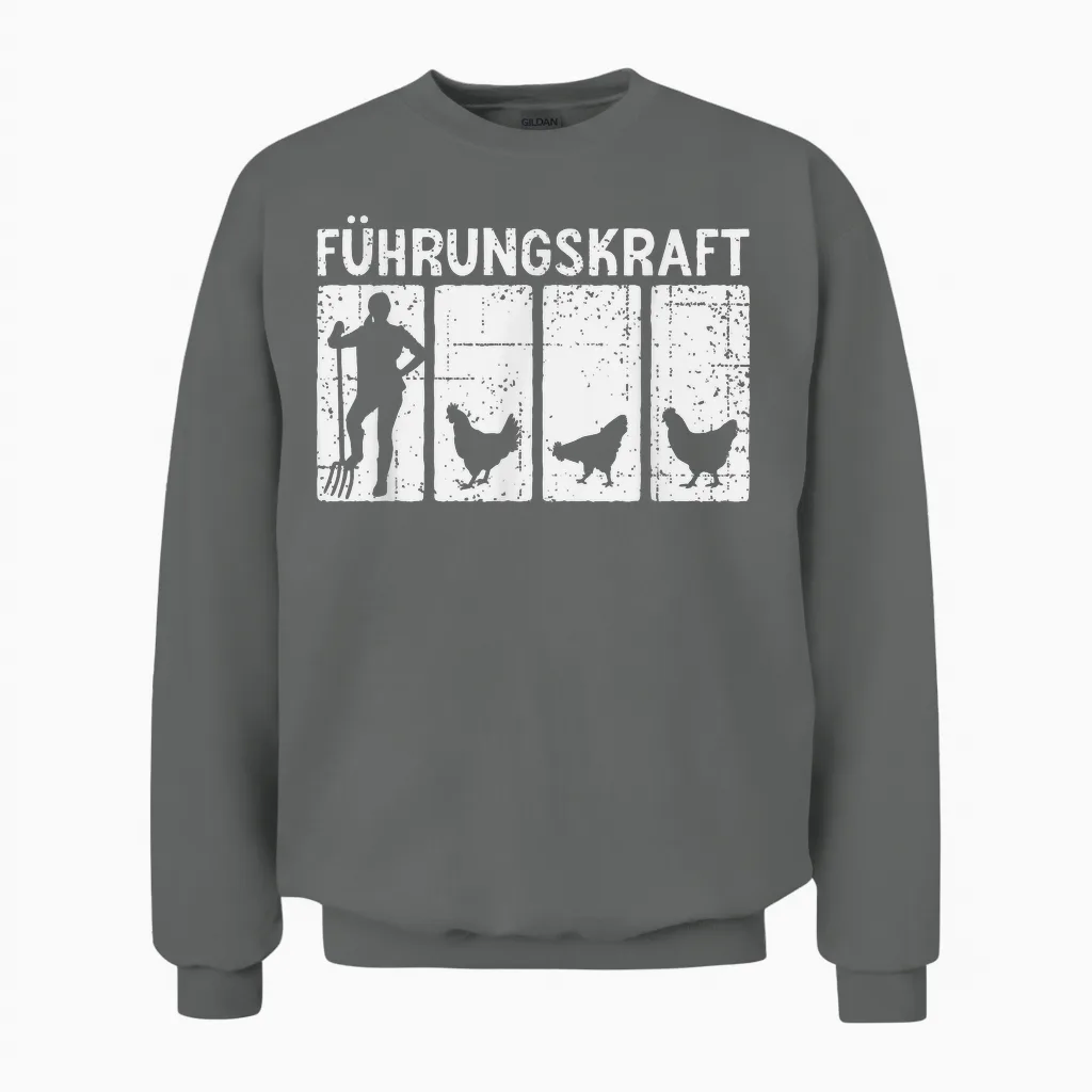 Führungskraft Huhn Hahn Hühnerzüchter Hühner Unisex Sweatshirt in Graphite Heather
