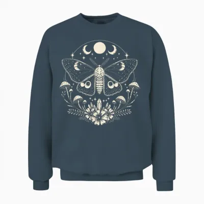 Butterfly Grunge Fairycore Therian Cute Mottenästhetik Y2k Unisex Sweatshirt - Dark Heather