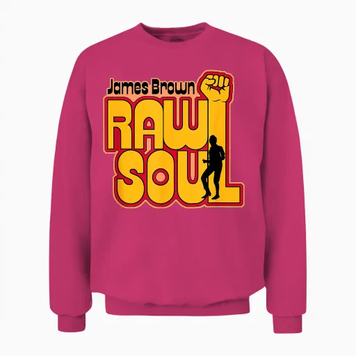 James Brown Raw Soul Fist T-Shirt, Black, S Unisex Sweatshirt - Heliconia