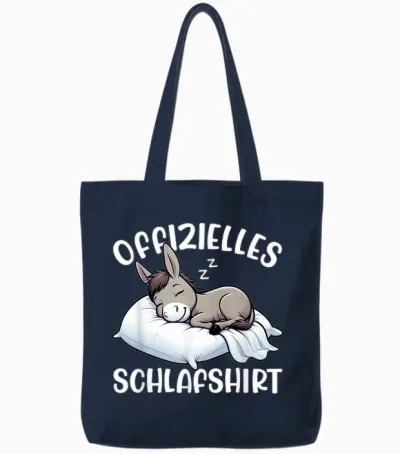 Official Sleep Shirt Donkey Nap Pyjamas Tote Bags - Navy