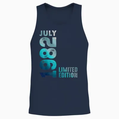 Juillet 1982 Année 1982 Vintage 1982 Rétro 1982 édition Limitée Unisex Tank Top - Navy