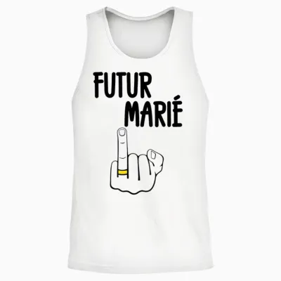 Futur Marié Enterrement Vie De Garçon Evg Humour T-Shirt, White, S Unisex Tank Top - White