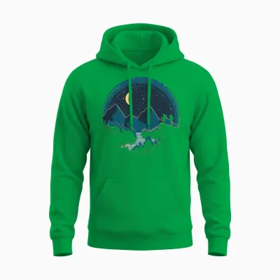 Night Hike Unisex Hoodie - Irish Green