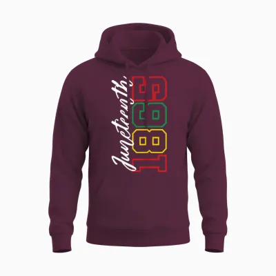 Juneteenth 1865 Shirts Women Men June 19th 1865 Freedom Day Unisex Hoodie - Maroon