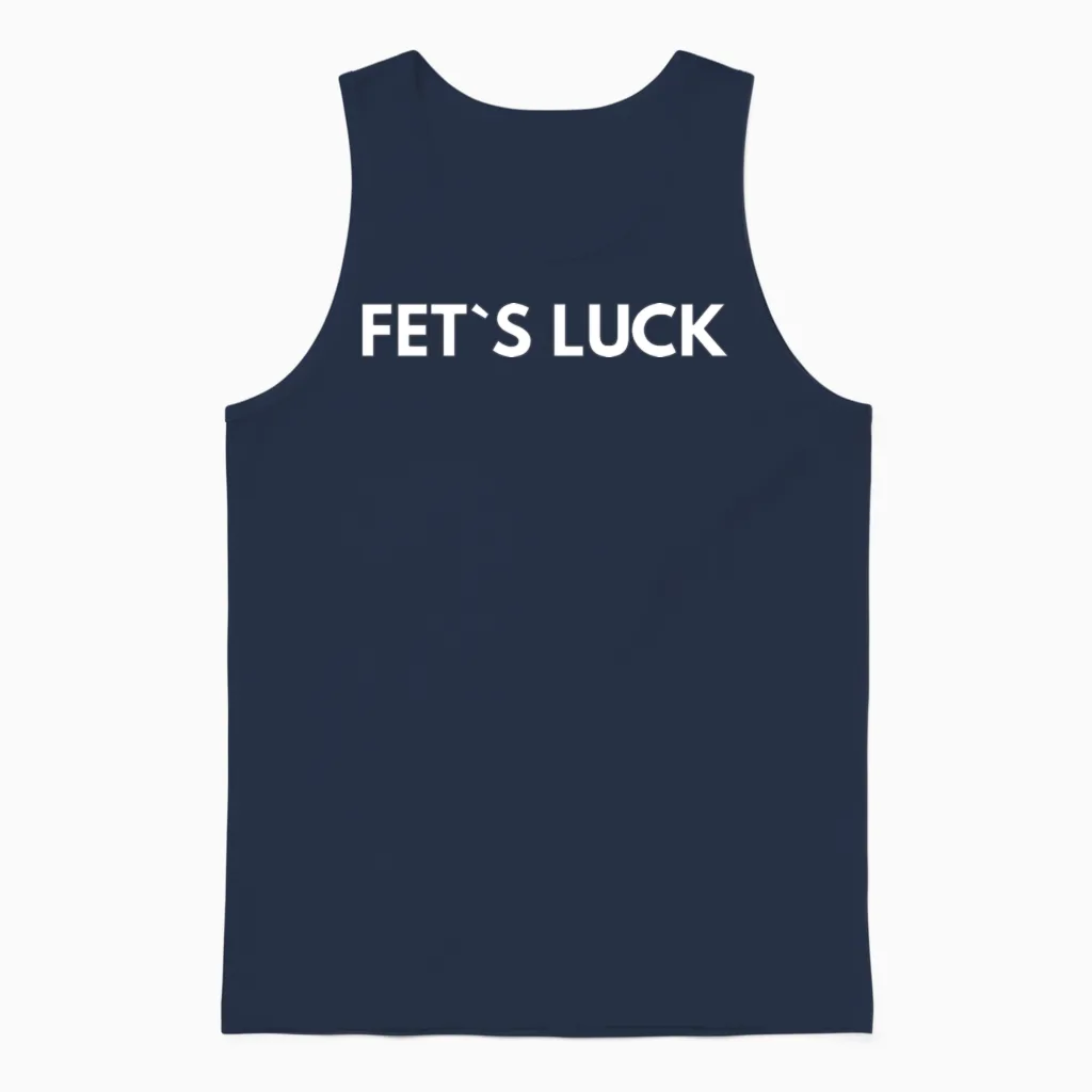 Fet S Luck Unisex Tank Top in Navy
