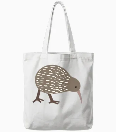 New Zealand Kiwi Tote Bags - White