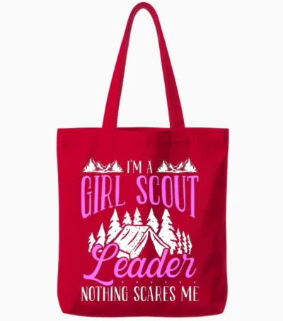 Girl Scout Leader Funny Scouting Club Scouts Tote Bags - Red