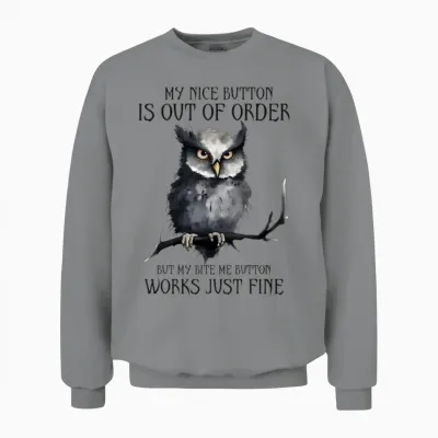 Owl Bite Me Unisex Sweatshirt - Sport Grey