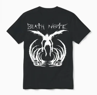 Death Note Ryuk Splatter Silhouette Anime Unisex T-Shirt - Black