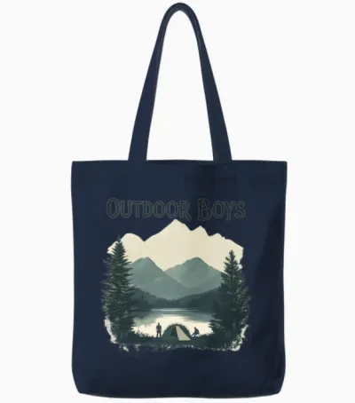 Outdoor Boys Tote Bags - Navy