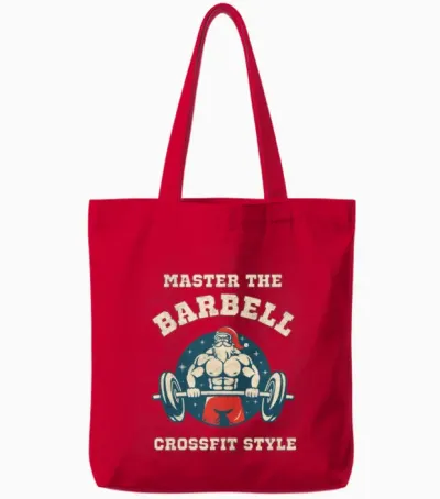 Master the Barbell Crossfit Hour Tote Bags - Red