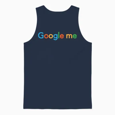 Google Me Unisex Tank Top - Navy